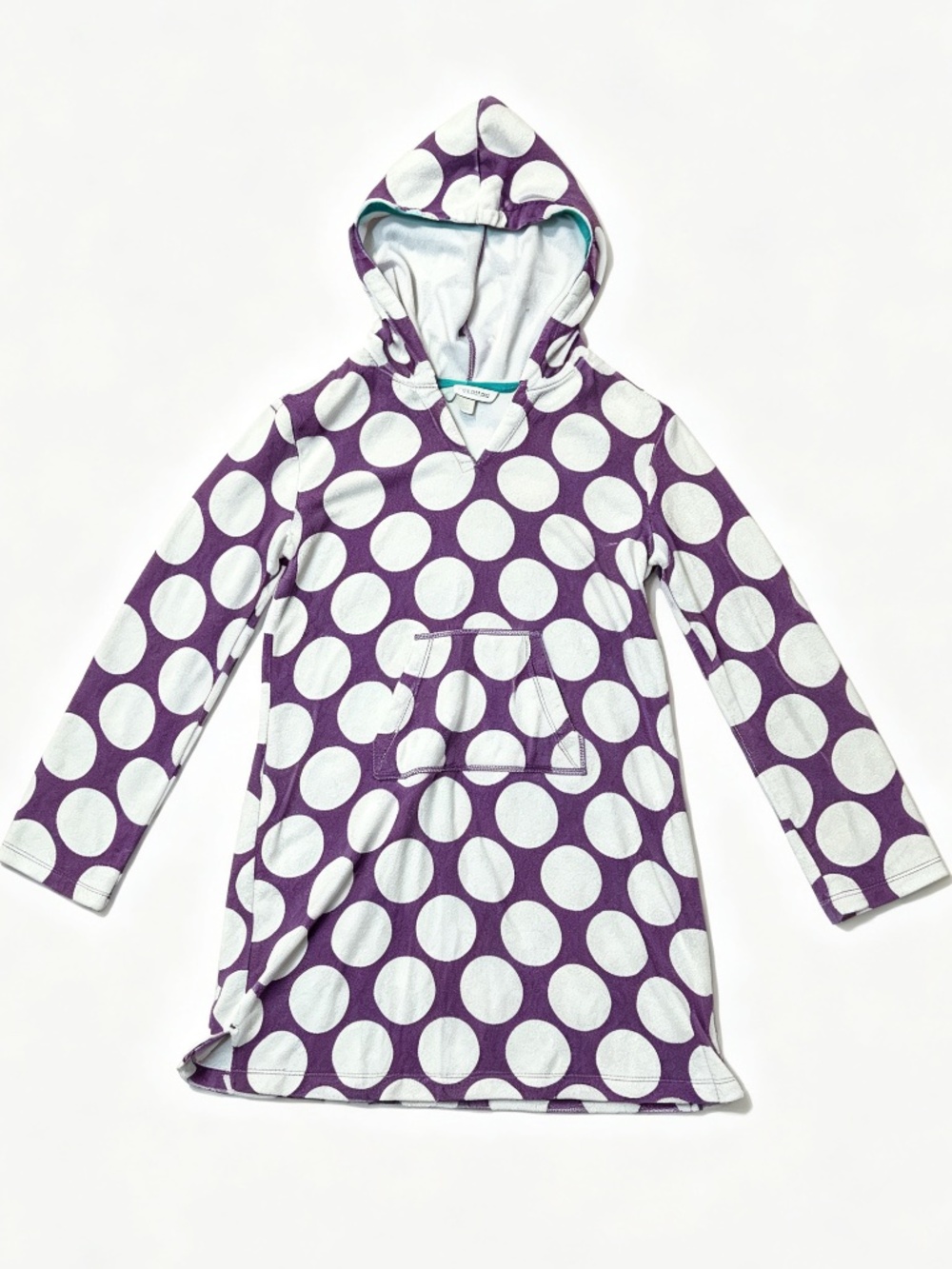 Garnet Hill Kids Terry Cloth Hooded Swim Cover Up | Size L